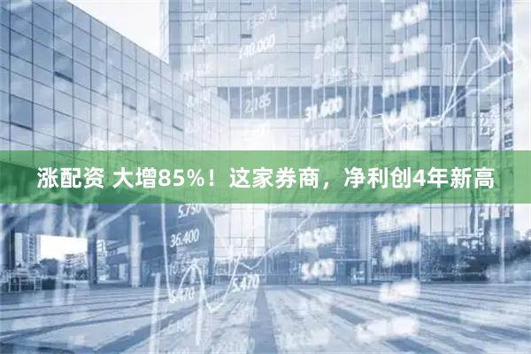 涨配资 大增85%！这家券商，净利创4年新高